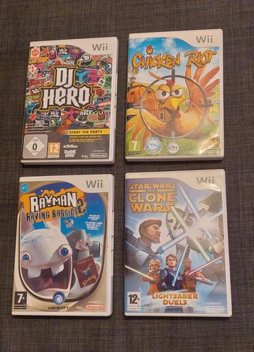 Wii Spellen - DJ Hero, Rayman, Star Wars, Chicken Rio beschikbaar voor biedingen