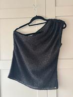 Josh V Glitter Top - One Shoulder - Maat S, Kleding | Dames, Tops, Zwart, Ophalen of Verzenden, Zo goed als nieuw, Maat 36 (S)