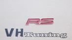 Ford RS 3D logo zelfklevend 9 cm metaal rood, Ophalen of Verzenden