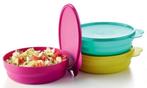 Tupperware Ontbijtschaaltjes Bont 500 ml Set van 3 Nieuw, Ophalen of Verzenden, Nieuw, Bak of Kom
