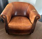 Fauteuils en poef, Huis en Inrichting, Fauteuils, Ophalen, Gebruikt, 50 tot 75 cm, Leer