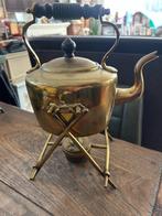 vintage koperen theepot van Souter&Sons met onderstel, Antiek en Kunst, Ophalen of Verzenden, Koper