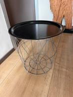 Bijzettafel / Mandje Metaal Zwart, Huis en Inrichting, Tafels | Bijzettafels, Minder dan 45 cm, Minder dan 55 cm, Gebruikt, Metaal of Aluminium