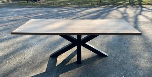 Massief eiken eettafel 240, Huis en Inrichting, Tafels | Eettafels, Nieuw, 50 tot 100 cm, 200 cm of meer, Vijf personen of meer