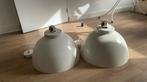 2 grote witte lampenkappen, Ophalen, Strak, Gebruikt, 25 tot 50 cm
