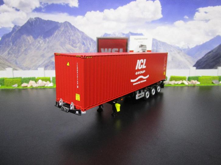 Wsi 04-2243 ICL 40FT Container & 03-1010 Container Chassis, Hobby en Vrije tijd, Modelauto's | 1:50, Nieuw, Bus of Vrachtwagen