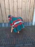 Wollen deken groen rood Koops 153x203 cm, Ophalen of Verzenden, Gebruikt