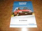 brochure Nissan Micra  1987, Ophalen of Verzenden, Nieuw, Overige merken