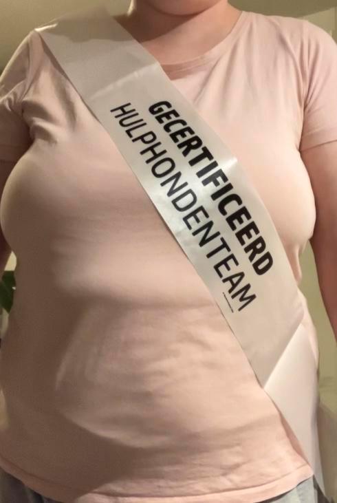 Sjerp Gecertificeerd Hulphondenteam wit satijn, Dieren en Toebehoren, Honden-accessoires, Nieuw, Ophalen of Verzenden