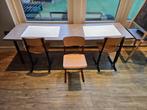 GRATIS! Knutseltafel met 3 stoelen, Huis en Inrichting, Ophalen of Verzenden, Rechthoekig
