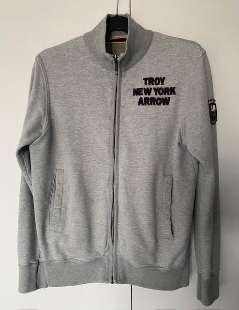 ZGAN dik sweatvest NY ARROW maat M / L - unisex, Kleding | Heren, Truien en Vesten, Zo goed als nieuw, Maat 48/50 (M), Grijs, Ophalen of Verzenden