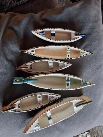 Set van 6 Giethoorn porselein bootjes brocante curiosa  beschikbaar voor biedingen