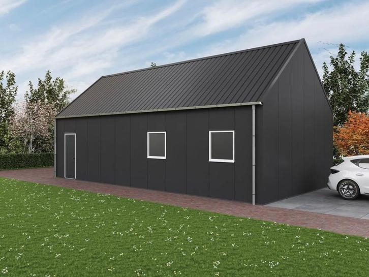 Schuur van prefab, Tuin en Terras, Tuinhuizen, Nieuw, Schuur, Overige materialen, 500 cm of meer, 400 cm of meer, 2 ramen, Ophalen of Verzenden
