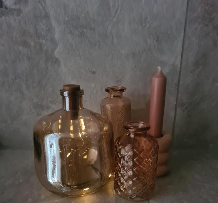Sfeervolle Kaarsenhouder Set met Verlichting, Antiek en Kunst, Antiek | Woonaccessoires, Ophalen of Verzenden