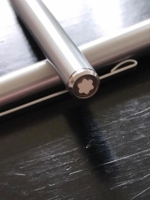 Mont Blanc rollerball pen Noblesse Slimline Fogged Chrome, Verzamelen, Pennenverzamelingen, Mont Blanc, Ophalen of Verzenden