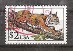 USA, Fauna, Lynx, 1990., Verzenden, Gestempeld, Noord-Amerika