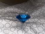 Glazen Diamant Blauw - Decoratief, Sieraden, Tassen en Uiterlijk, Edelstenen, Ophalen of Verzenden, Gebruikt