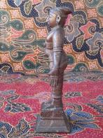 Mooi zwaar antiek brons tempelbeeldje uit India 16 cm., Ophalen of Verzenden