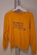 Mosterdgele 'Save the Bees' Sweatshirt - Maat L, Kleding | Dames, Tops, Geel, Maat 42/44 (L), Ophalen of Verzenden, Zo goed als nieuw