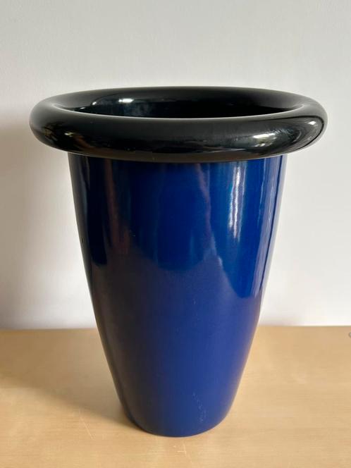 Zwaar emaille design vaas PAUL SCHUDEL voor DESIGNUM blauw, Antiek en Kunst, Kunst | Designobjecten, Ophalen of Verzenden