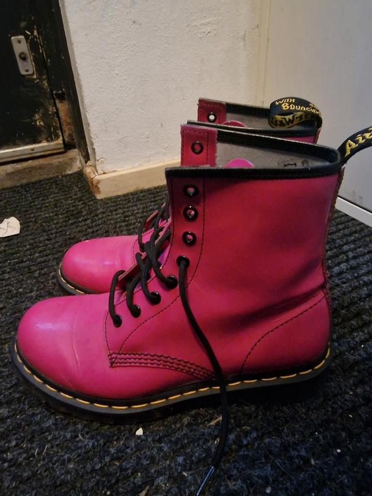 Dr. Martens Schoenen, Kleding | Dames, Schoenen, Gedragen, Lage of Enkellaarzen, Roze, Ophalen of Verzenden