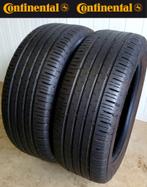 2x 215/55/R17 CONTINENTAL 5.5 a 6mm €60 P.S GEMONTEERD EN AL, Auto-onderdelen, Banden en Velgen, Ophalen, 17 inch, Band(en), Personenwagen
