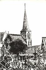 St. Martinuskerk Gaanderen - tekening - ongelopen, Ophalen of Verzenden, Voor 1920, Ongelopen, Noord-Brabant