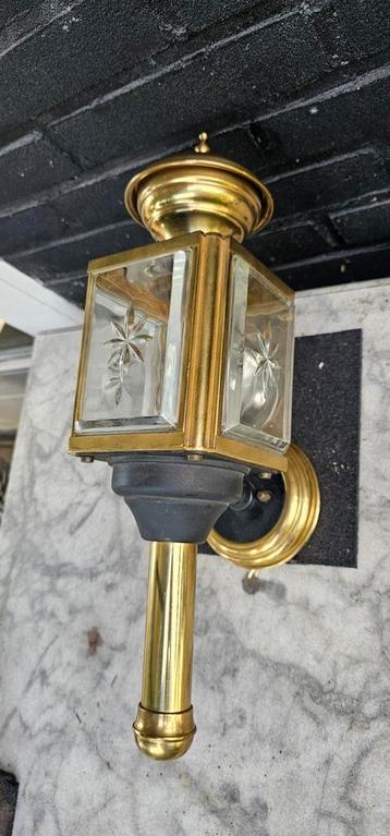 Koperen rijtuiglamp..elektrisch . beschikbaar voor biedingen