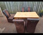 Eettafel + 5 stoelen, Huis en Inrichting, Complete eetkamers, Ophalen of Verzenden, Zo goed als nieuw, 4 tot 6 stoelen