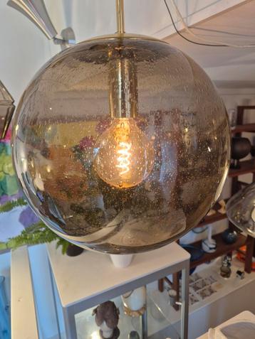 Vintage Glashutte Hanglamp Jaren 70 beschikbaar voor biedingen