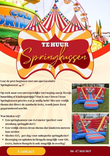 Springkussen te huur beschikbaar voor biedingen