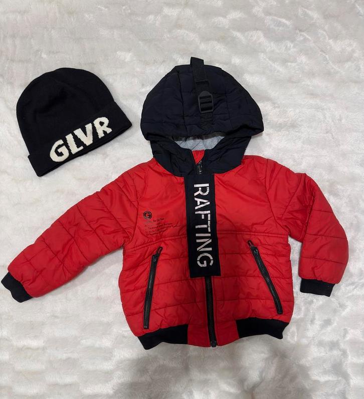 Stoere winterjas van Gulliver met muts maat 110 als nieuw, Kinderen en Baby's, Kinderkleding | Maat 110, Zo goed als nieuw, Jongen