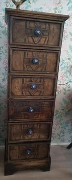 Koloniale Ladekast met 6 lades, Huis en Inrichting, Ophalen, Minder dan 50 cm, Gebruikt, Koloniaal