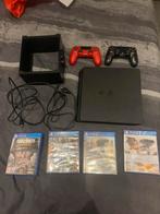 Playstation 4 - incl 2 controllers en 4 spellen, Ophalen of Verzenden, Zo goed als nieuw, Met 2 controllers, Slim