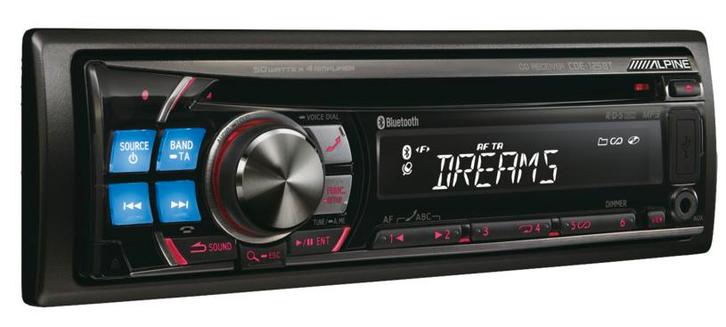 Losse Alpine CDE-125BT autoradio met bluetooth bellen&muziek, Auto diversen, Autoradio's, Zo goed als nieuw, Ophalen of Verzenden