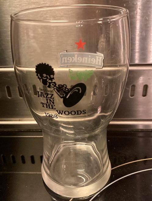 Apeldoorn Heineken 1988 Jazz in the Woods Muziek Festival, Verzamelen, Biermerken, Zo goed als nieuw, Glas of Glazen, Heineken