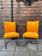 Set vintage Gispen de Wit fauteuils, Bauhaus, 75 tot 100 cm, Ophalen of Verzenden, Metaal