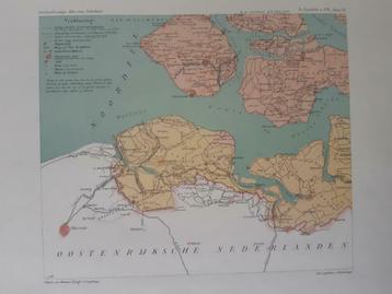 B127/ Plattegrond Zeeland in 1795. Litho uit 1913 beschikbaar voor biedingen