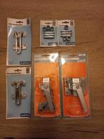 2x Raamsluiting, 2x kierstandhouder,  2x dievenklauw, Ophalen of Verzenden, Nieuw, Rvs, Slot
