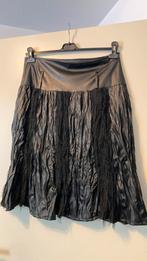 Rok kunstleer zgan zwart maat L, Ophalen of Verzenden, Zo goed als nieuw, Zwart, Onder de knie