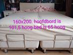 Boxspring met 2 losse matrassen en toppers 160x200, Ophalen, Gebruikt, Tweepersoons, 160 cm