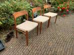 Drie retro Deense niels moller eetkamerstoelen., Ophalen, Huis en Inrichting