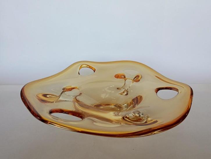 Schaal Egermann Artglass Bohemen Kristal Vintage, Antiek en Kunst, Antiek | Glas en Kristal, Ophalen of Verzenden