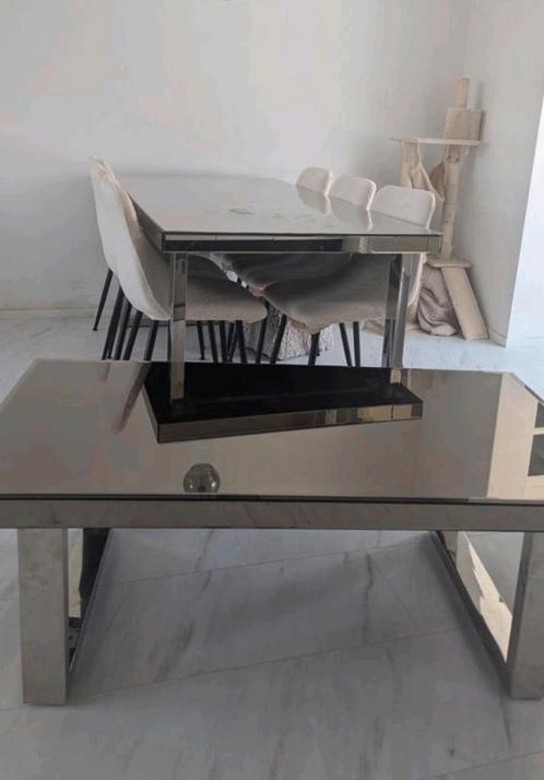 Salontafel (Populaire spiegel tafel), Huis en Inrichting, Tafels | Salontafels, Zo goed als nieuw, Rechthoekig, Glas, Ophalen