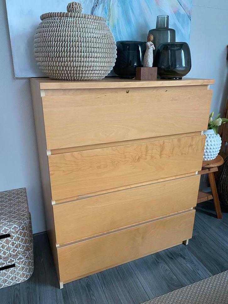 Houten ladekast MALM ikea, Huis en Inrichting, Kasten | Dressoirs, Zo goed als nieuw, 50 tot 100 cm, 50 tot 75 cm, Met lade(s)