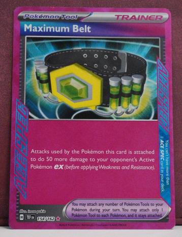 Maximum Belt Holo 154-162 Temperal Forces Pokémon Kaart beschikbaar voor biedingen
