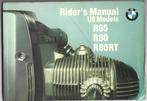 BMW R65 R80 R80 RT US models manual handleiding, Ophalen of Verzenden, BMW