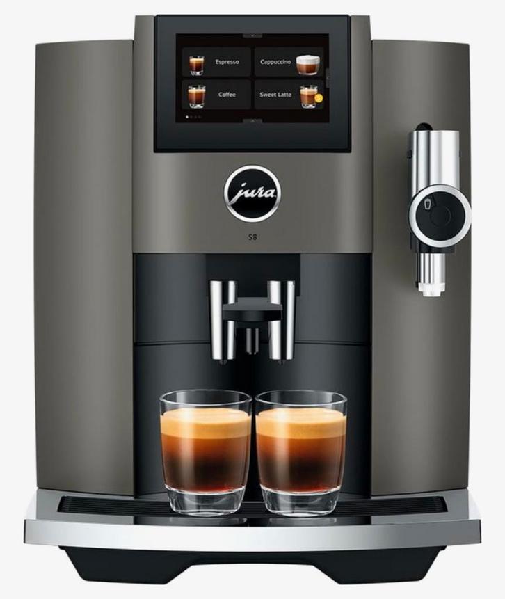 Jura s8 EB Wifi Dark Inox Nieuw!!!, Witgoed en Apparatuur, Koffiezetapparaten, Zo goed als nieuw, Koffiemachine, 10 kopjes of meer