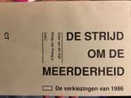 De strijd om de meerderheid. De verkiezingen van 1986, Philip van Praag, Verzenden, Sociale wetenschap, Zo goed als nieuw