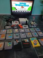 Nintendo nes + 20 spellen + extra's, Spelcomputers en Games, Spelcomputers | Nintendo NES, Ophalen, Zo goed als nieuw, Met 3 controllers of meer